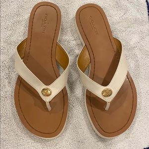 Coach Shelly leather flip flop sandal
